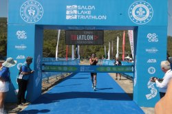 Triathlon etkinliinden bir fotoraf